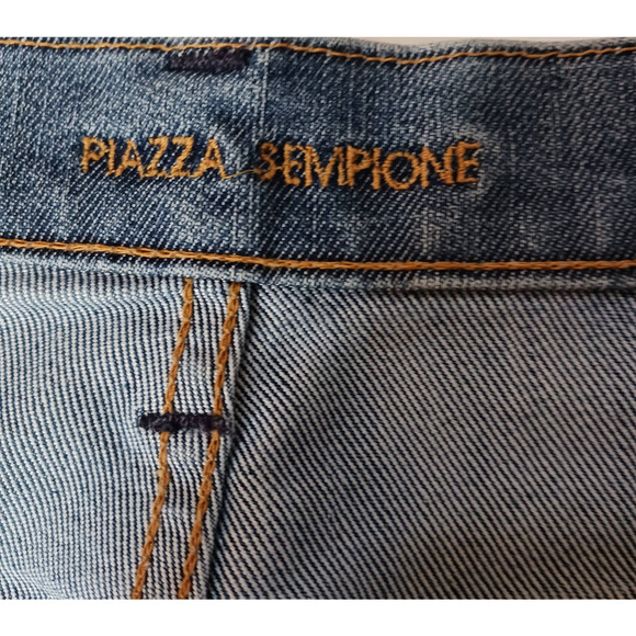 90s Y2K VINTAGE PIAZZA SEMPIONE Jeans 10 31x31.5 Straight Wide‎ Leg Mid Rise - Picture 8 of 10